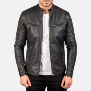 Black Leather Biker Jacket